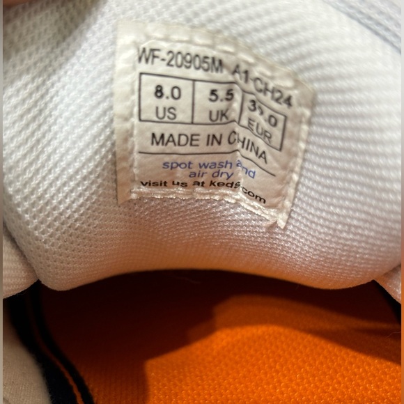 Keds Sport Gray Canvas Sneakers with White and Orange Accents - Picture 8 of 8